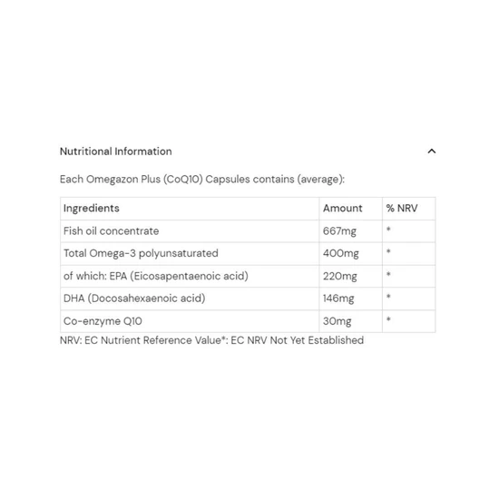 Health Aid Omegazon Plus Co-Q10 Capsules 30 Capsules