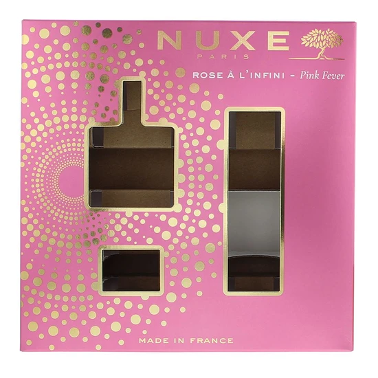 Nuxe Pink Fever Gift Set Lip Balm + Cleansing Foam + Huile Prodigieuse Florale