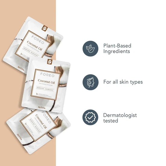 FOREO Farm To Face Sheet Mask Coconut Oil x3