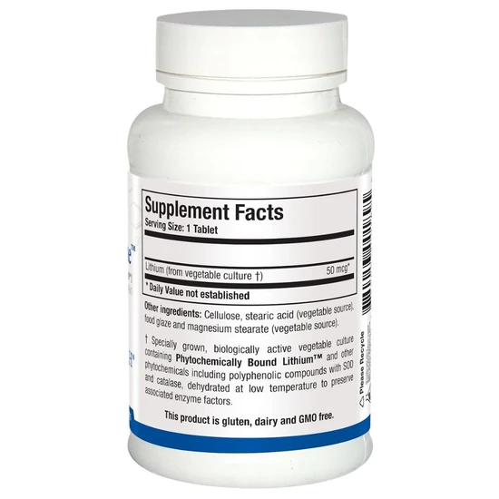 Biotics Research Li-Zyme Lithium Tablets 100 Tablets