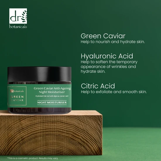 Dr Botanicals Green Caviar Night Cream & Mask