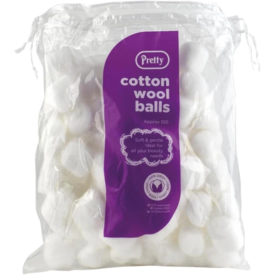 Quest Pretty Cotton Wool Balls White 100 Pcs