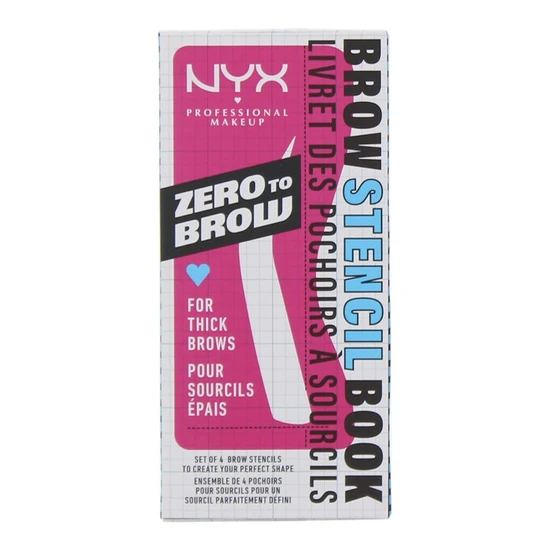 NYX Professional Makeup Zero To Brow Stencil 4PCS