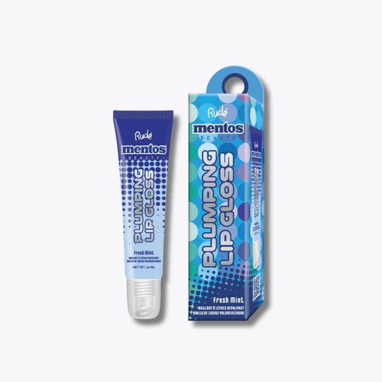 RUDE COSMETICS Mentos Plumping Lip Gloss Bubble Fresh Cotton Candy