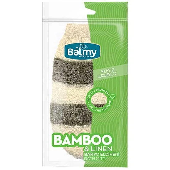 Balmy Naturel Bamboo & Linen Bath Mitt