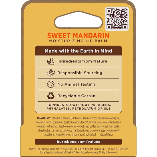 Burt's Bees Sweet Mandarin Lip Balm