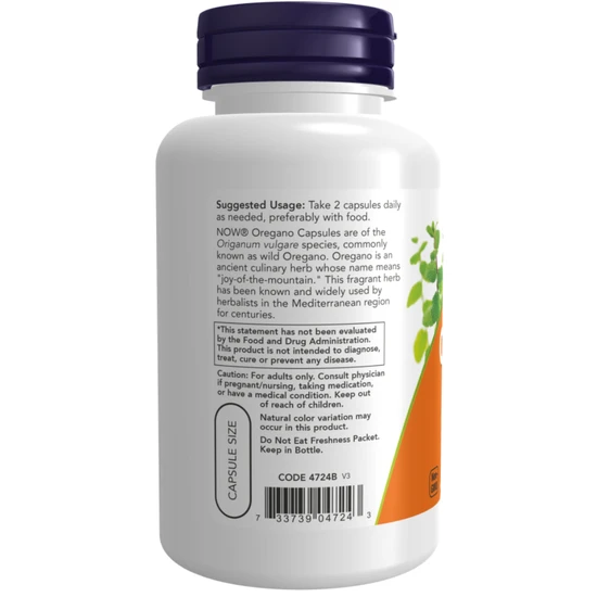 NOW Foods Oregano 450mg Capsules 100 Capsules