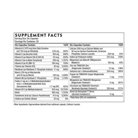 Thorne Multi Women's 50 Plus Capsules 180 Capsules