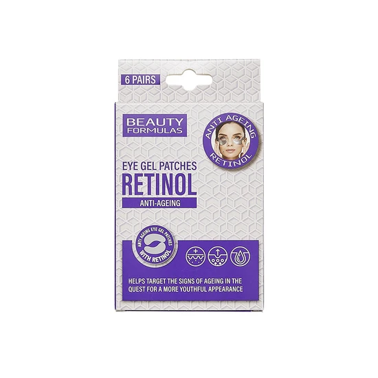Beauty Formulas Retinol Anti Ageing Eye Gel Patches 6 Pairs