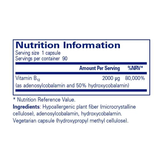 Pure Encapsulations B12 adenosyl/hydroxy Capsules 90 Capsules