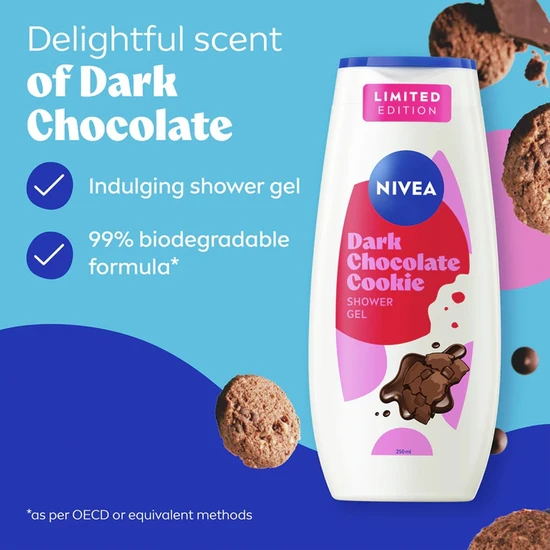 Nivea Dark Chocolate Cookie Shower Gel 250ml