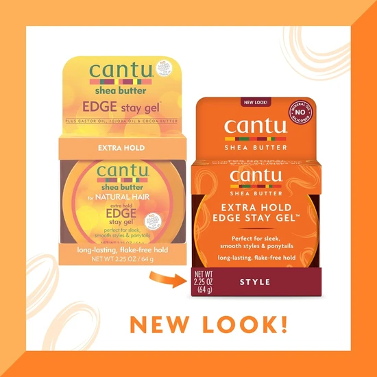 Cantu Shea Butter For Natural Hair Extra Hold Edge Stay Gel 64g