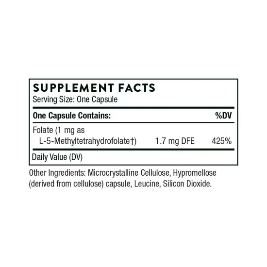 Thorne 5-MTHF 1mg Capsules 60 Capsules