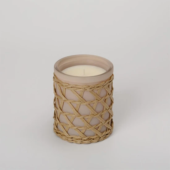 French Connection Woven Detail Stone Bergamot & Jasmine Candle 200g
