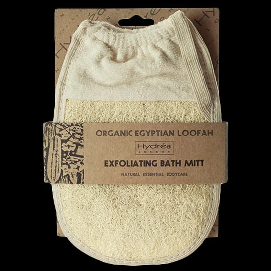 Hydrea London Organic Egyptian Loofah Pad Glove With Elasticated Cuff