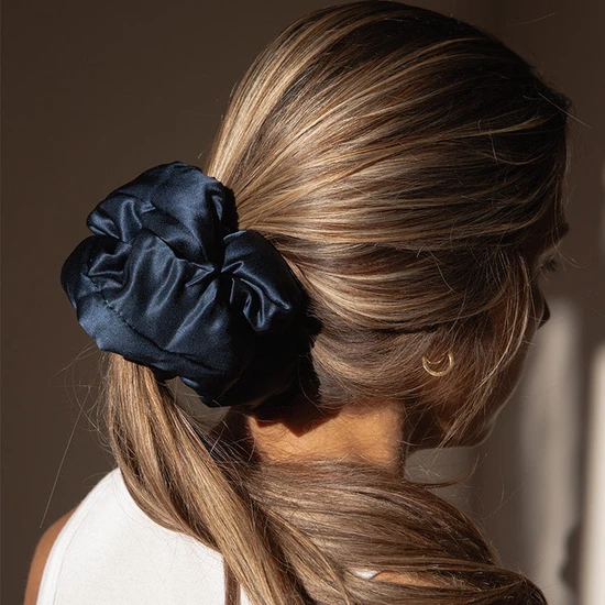 Drowsy Padded Scrunchie Midnight Blue
