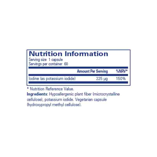 Pure Encapsulations Iodine Potassium Iodide Capsules 60 Capsules