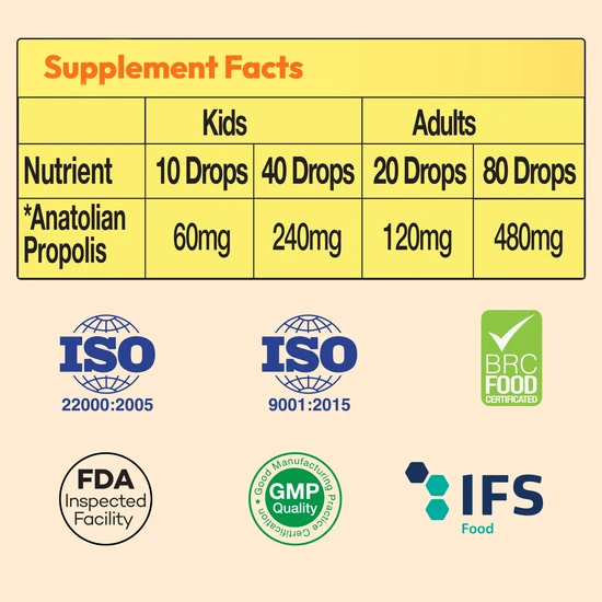 BEE&YOU Propolis 20% Pure Liquid Extract 30ml