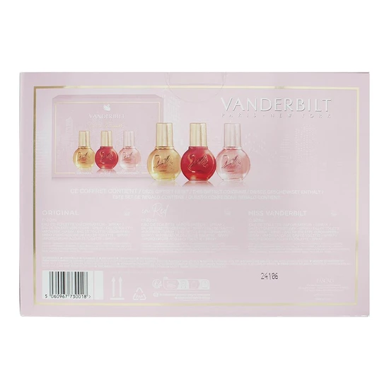 Gloria Vanderbilt Gift Set 10ml Vanderbilt EDT + 10ml In Red EDT + 10ml Miss Vanderbilt EDT