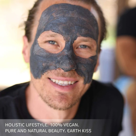 Earth Kiss Inspirations Exfoliating Organic Clay Mask With Shilajit, Bamboo Charcoal & Walnut To Exfoliate Your Skin 10g