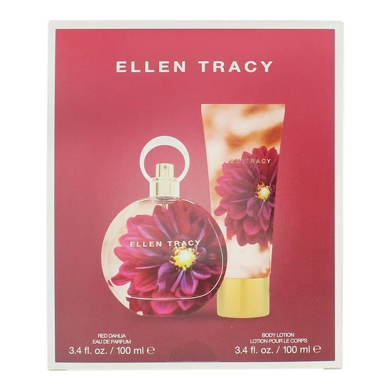 Ellen Tracy Red Dahlia Eau De Parfum 100ml Gift Set 100ml & 100ml Body Lotion
