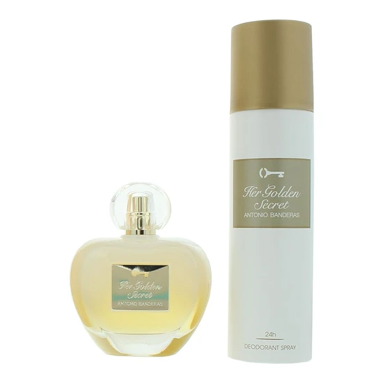 Antonio Banderas Her Golden Secret Eau De Toilette + Deodorant Gift Set 80ml