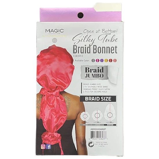 Magic Collection Silky Tube Braid Bonnet Jumbo Red