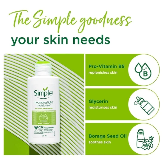 Simple Kind To Skin Hydrating Light Moisturiser 125ml