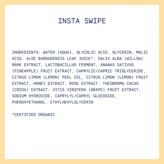 Kinship Insta Swipe Lemon Honey AHA Exfoliating Pads 45 Pads