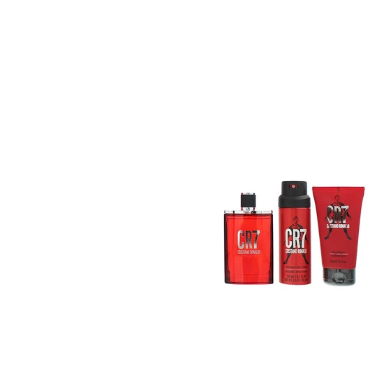 Cristiano Ronaldo CR7 Gift Set 100ml Eau De Toilette + 150ml Shower Gel + 150ml Body Spray