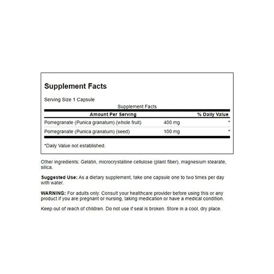 Swanson Full Spectrum Pomegranate Capsules 60 Capsules