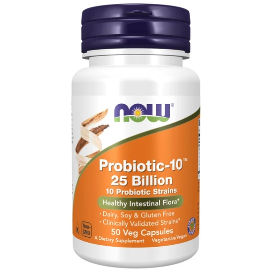 NOW Foods Probiotic-10 25 Billion Capsules 50 Capsules
