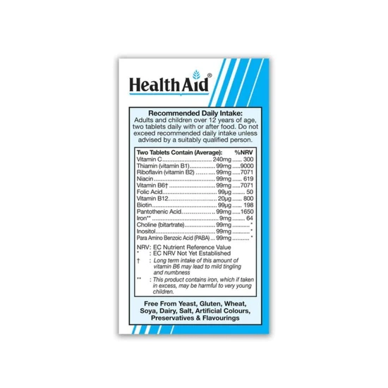 Health Aid Vitamin B99 Prolonged Release Tablets 60 Tablets