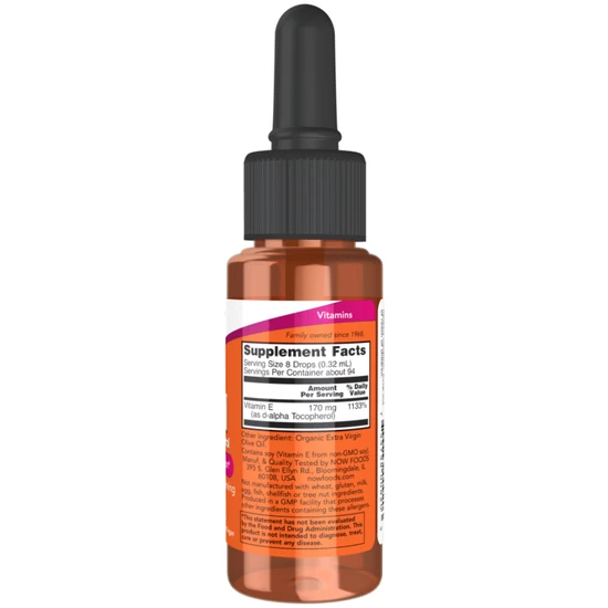 NOW Foods Vitamin E-Oil Natural Liquid 30ml