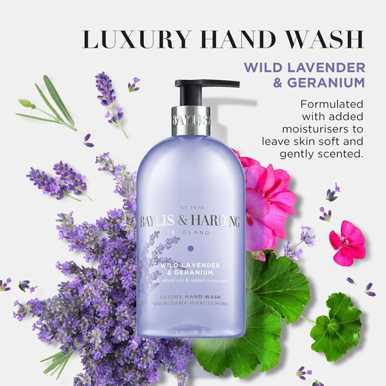 Baylis & Harding Wild Lavender & Geranium Luxury Hand Wash 500ml