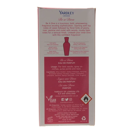 Yardley Be A Diva Eau De Parfum 30ml