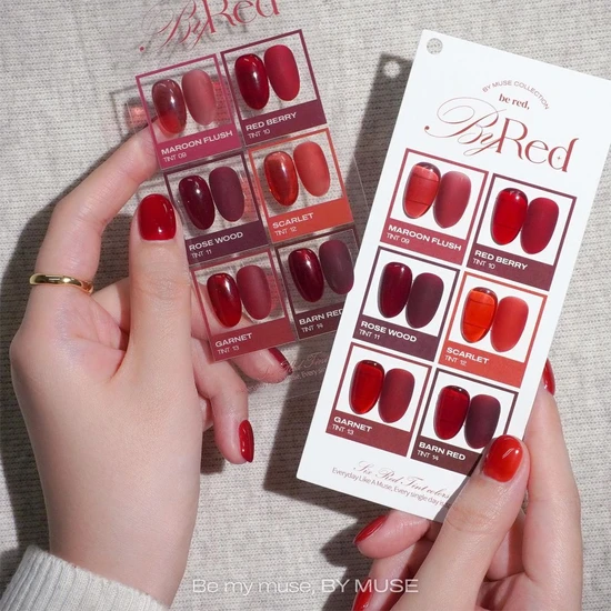 By Muse Tint Colour Gel Polish By Red Set (6 Colours)