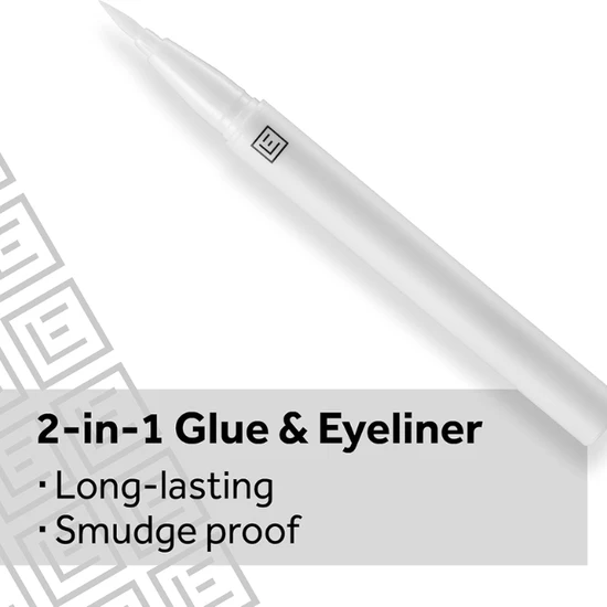 Eylure Line & Lash 2-in-1 Lash Adhesive Eyeliner Black