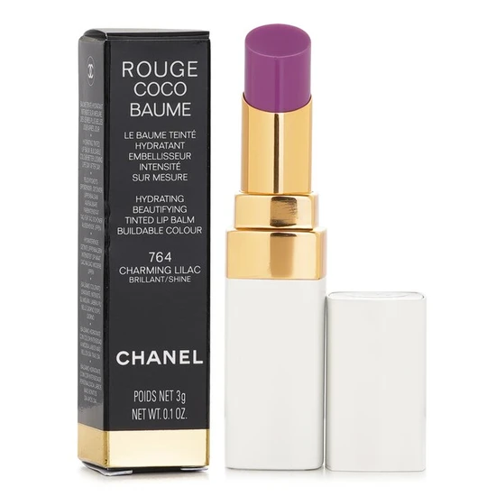 CHANEL Rouge Coco Baume Hydrating Beautifying Tinted Lip Balm 764 Chaming Liac