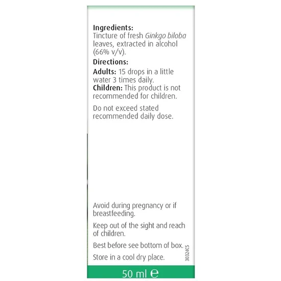 A.Vogel Ginkgo Biloba Tincture 50ml