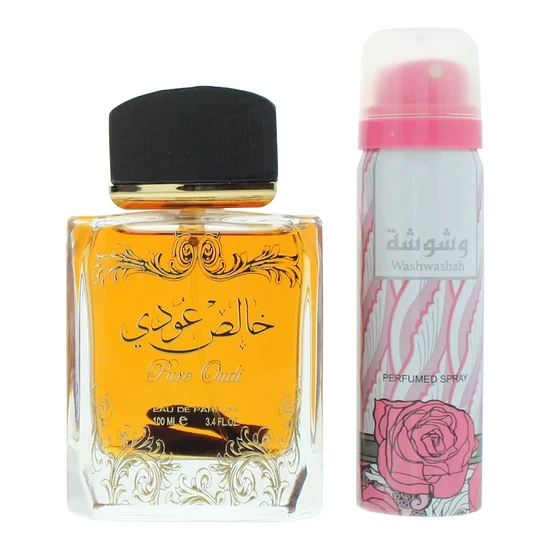 Lattafa Pure Oudi Eau De Parfum 100ml + Deodorant Spray 50ml Gift Set 100ml