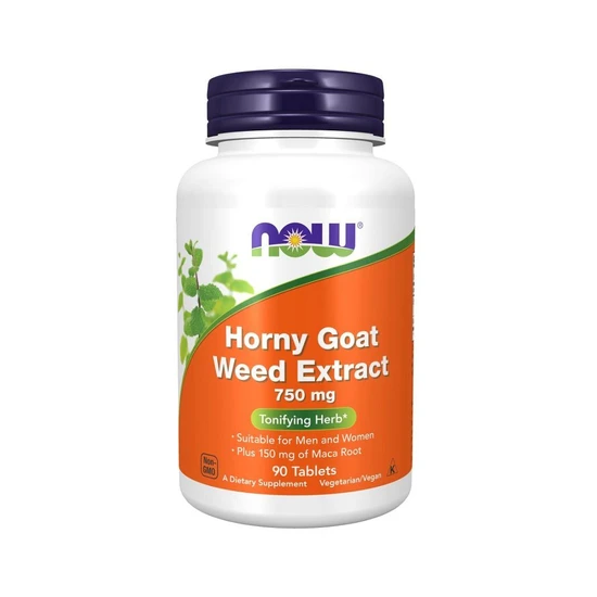 NOW Foods Horny Goat Weed Extract 750mg - 90 Tablets