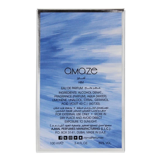 Ajmal Amaze For Men Eau De Parfum 100ml