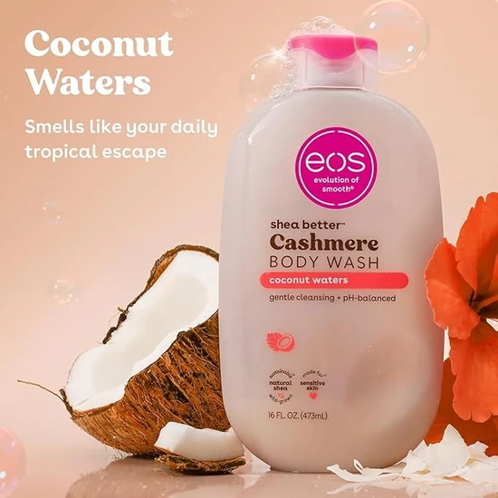 Eos Shea Better Cashmere Coconut Waters Body Wash 473ml