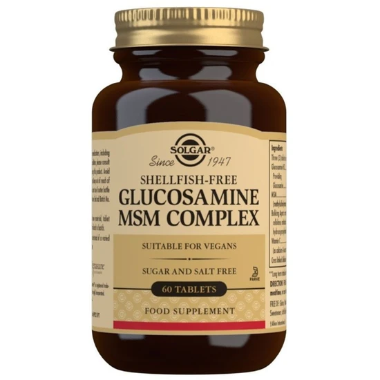 Solgar Glucosamine MSM Complex Shellfish-Free Tablets 60 Tablets