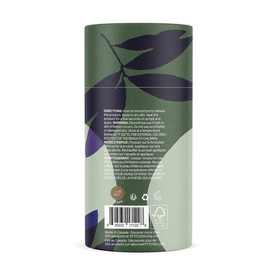 Attitude Leaves Bar Herbal Musk Deodorant Long Lasting Protection 85 g