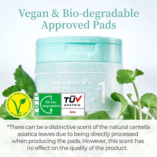 Numbuzin No.1 Centella Re-Leaf Green Toner Pad 70 Pads