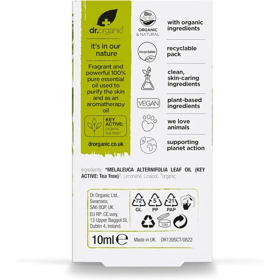 Dr. Organic Bioactive Skin Care Organic Tea Tree Pure Oil 10ml