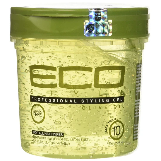 Eco Style Professional Styling Gel Olive Oil Max Hold Alcohol 2.36L