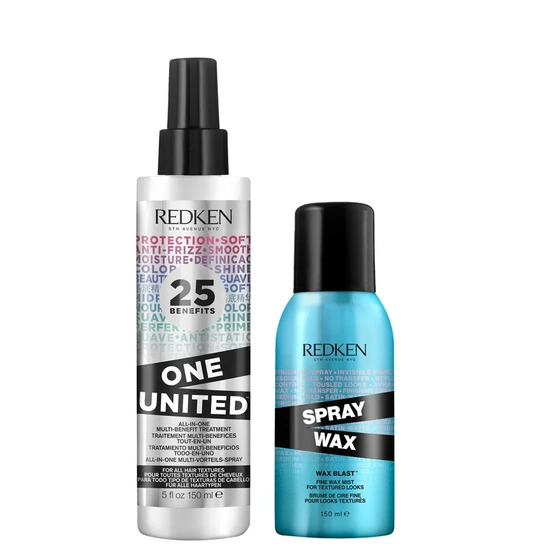 Redken One United Multi-Benefit Treatment & Spray Wax 10 Duo 150ml x 2